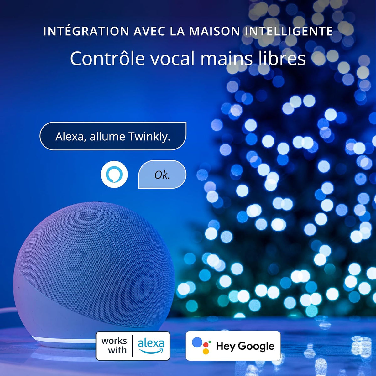 Twinkly - Strings HD - Guirlandes de Noël LED contrôlées par application avec 700 LED RVB 16 millions de couleurs plus blanc chaud, 38,5 mètres, Câble vert