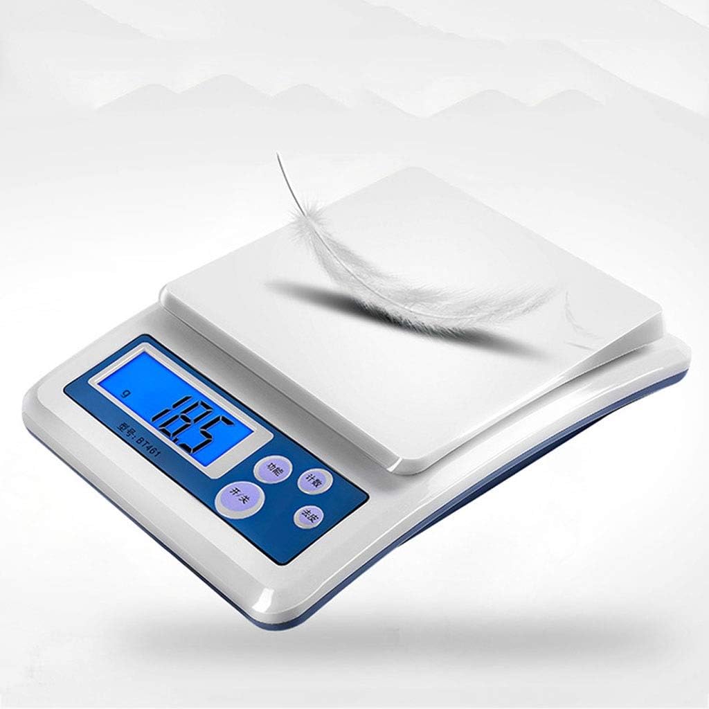 GLJTUO Balance Électronique, Fonction Tare De Cuisine, Écran LCD Rétroéclairé, Facile À Lire, Pesée Multifonctionnelle des Fruits Et Légumes, Convient pour La Cuisine,3kg/0.1g