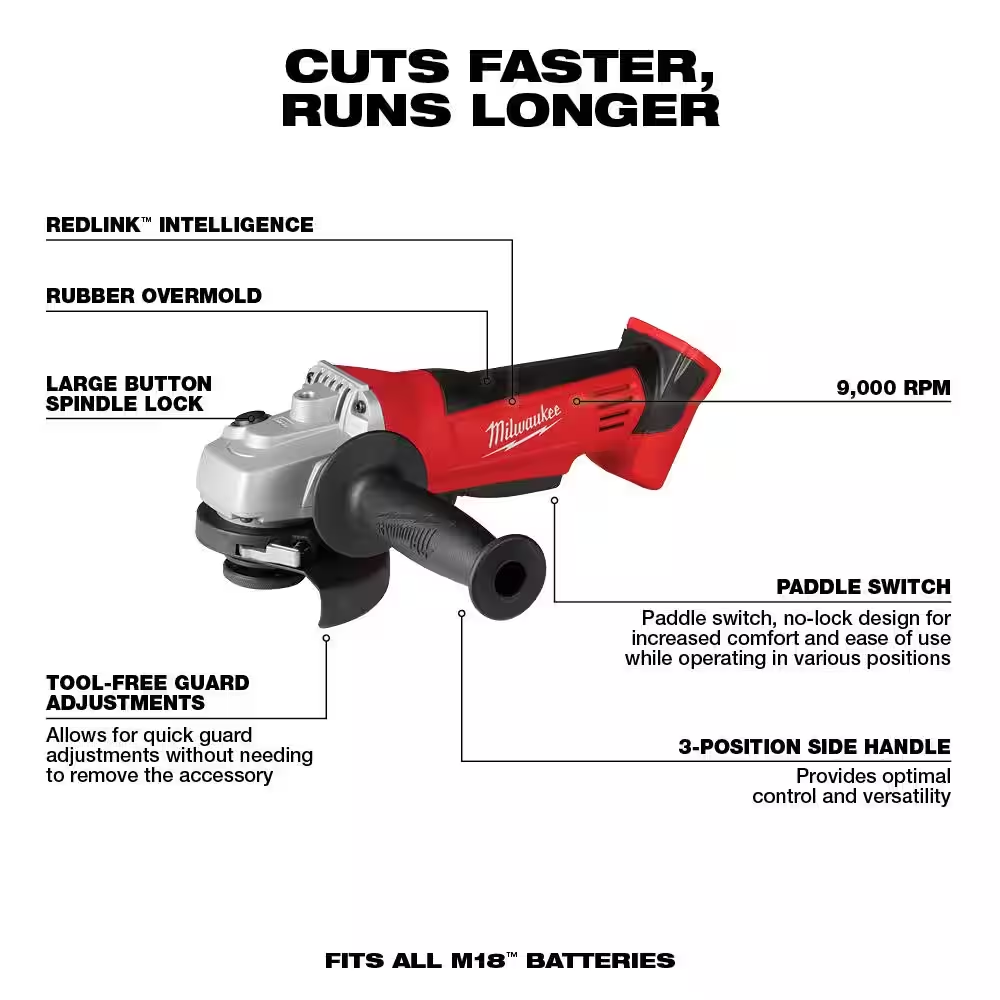 M18 18V Lithium-Ion Cordless Combo Tool Kit (7-Tool) with Two 3.0 Ah Batteries, Charger and Tool Bag