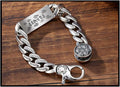 ZEDARO Bracelet jonc en Argent Sterling 925 pour Homme, Bijoux à la Mode rétro Simple à Six caractères Mantra Dominateur, Bijoux Souvenir Cadeau Unisexe.