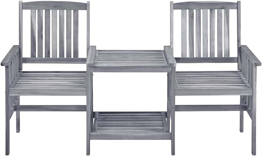 Générique Chaises de Jardin avec Table à thé et Coussins Acacia Solide,Salons de Jardin,3061309