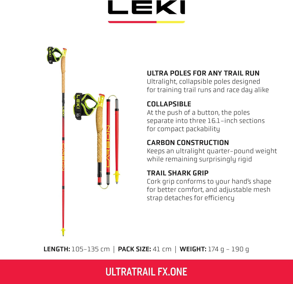 LEKI Ultratrail FX.One Bâtons de Course à Pied