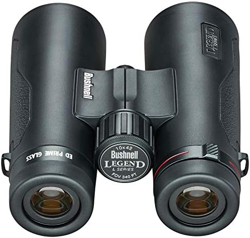 BUSHNELL - Jumelle pour Adultes - Legend L - Series 10x42 - Noir - Vision Nette et Lumineuse - Étanches - Robuste - Prisme en Toit - 197104