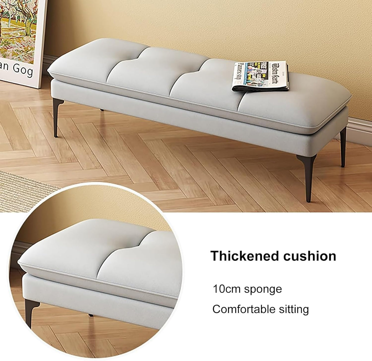 Kavenza Banc De Couloir 80 X 40 X 40 Cm - Banc Bout De Lit - Meuble De Salon - Banquette Lit - Meuble De Chambre À Coucher Orange,23.6" 60cm