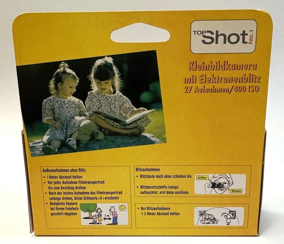 Lot de 10 appareils photo jetables PHOTO PORST 1A Topshot en jaune/appareil photo de mariage/de fête 27 prises chacune