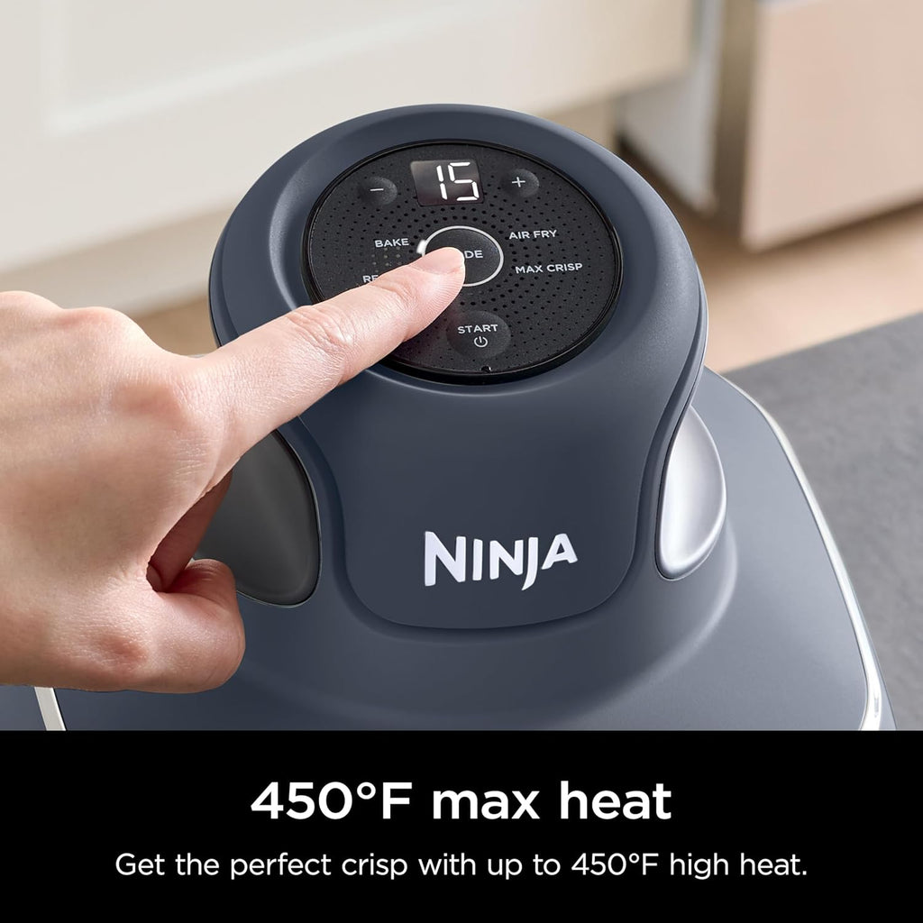 Ninja Crispi Friteuse à air, passe au micro-ondes, au congélateur et au lave-vaisselle, système de cuisson portable en verre non toxique, récipient en verre de 1,5 l et 6 tasses avec couvercles