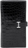 Coin Purse Portefeuille Long for Femme en Cuir de Ventre de Crocodile - Pochette élégante en Cuir véritable for Tailleur Business décontracté.