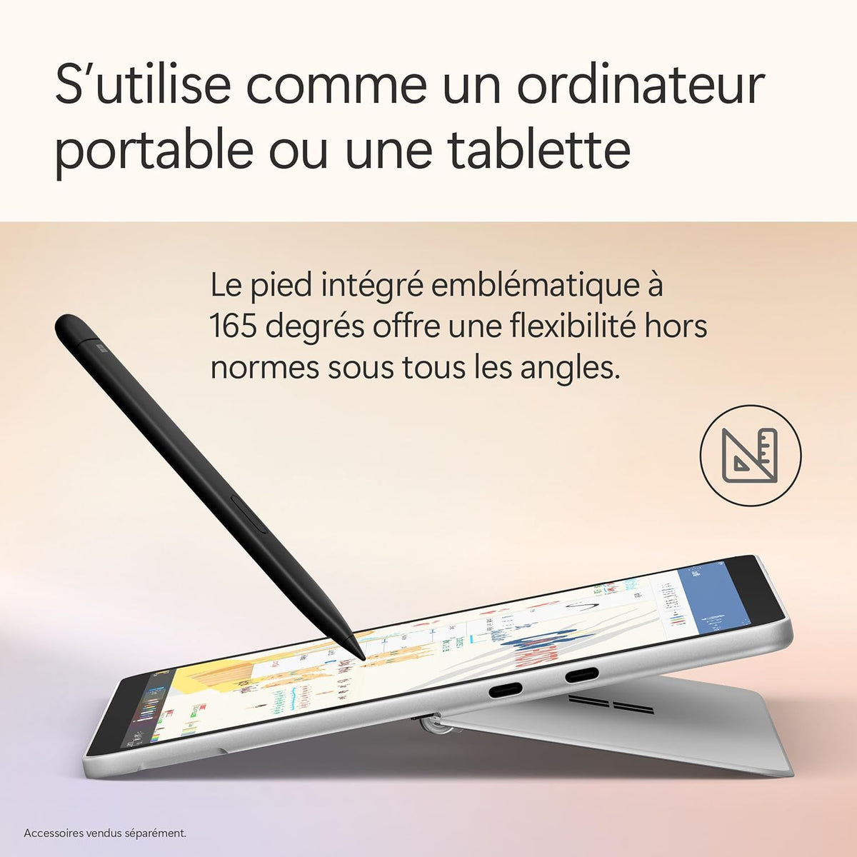 Microsoft Surface Pro | Copilot+ PC | Ecran Tactile LCD 12” | Snapdragon X Plus | 16Go RAM | Stockage 512Go | Dernier Modèle | Platine