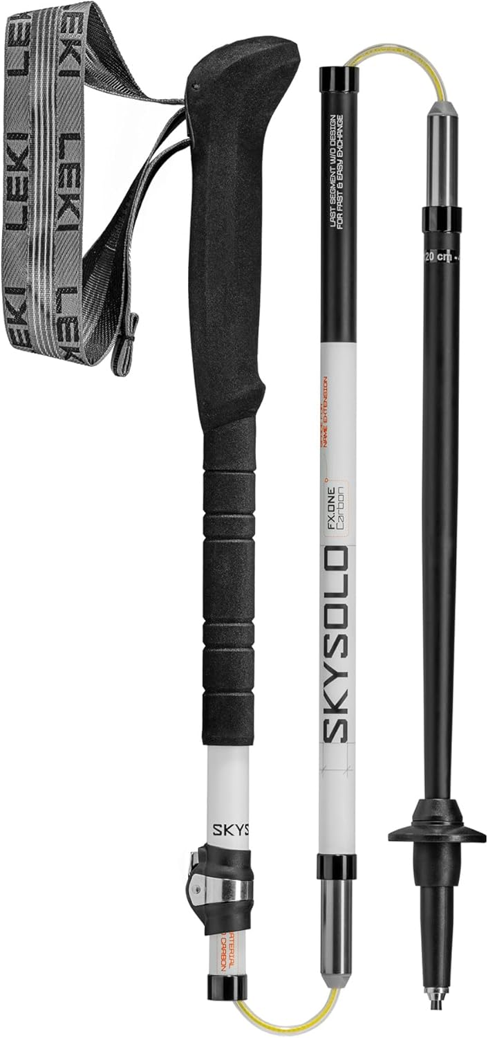 LEKI Skysolo FX.One Carbon Bâtons de randonnée Pliables et légers pour la randonnée à Thru et l'alpinisme