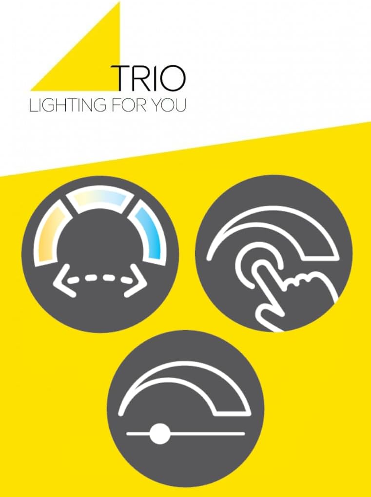 Trio, Lampadaire, Sequence incl. 1 x LED,SMD,32,0 Watt,2300+3000+4000K,4000 Lm. Plastique, Blanc, Corps: Aluminium, Laiton mat