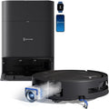 ECOVACS DEEBOT T80 Omni Robot Aspirateur Laveur, 18 000 Pa, Nettoyage Automatique instantané OZMO Roller, ZeroTangle 3.0, Lavage à l'eau Chaude 40-75 ℃, Séchage à air Chaud, Noir
