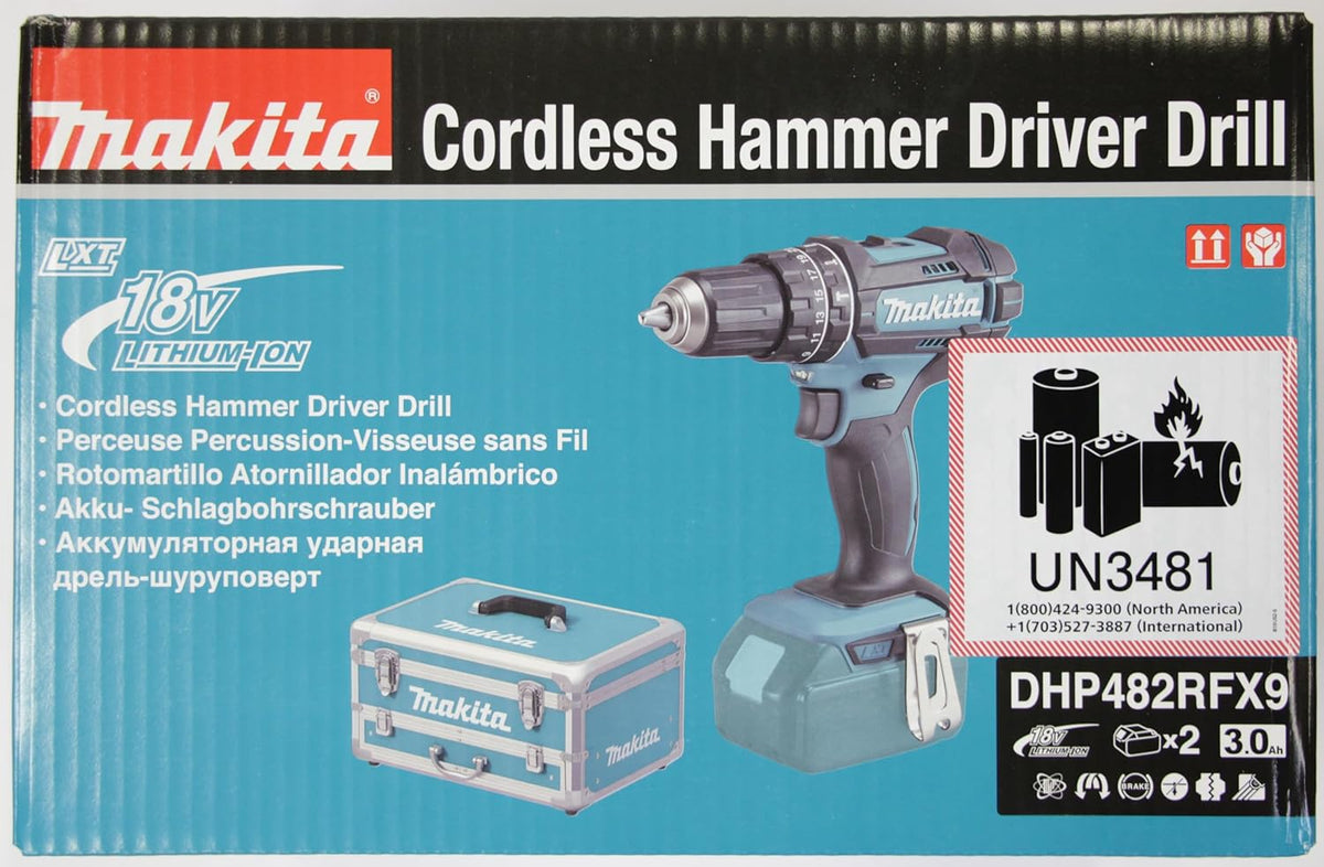 Perceuse à percussion 18V LXT (2x3,0 Ah) avec accessoires - DHP482RFX9
