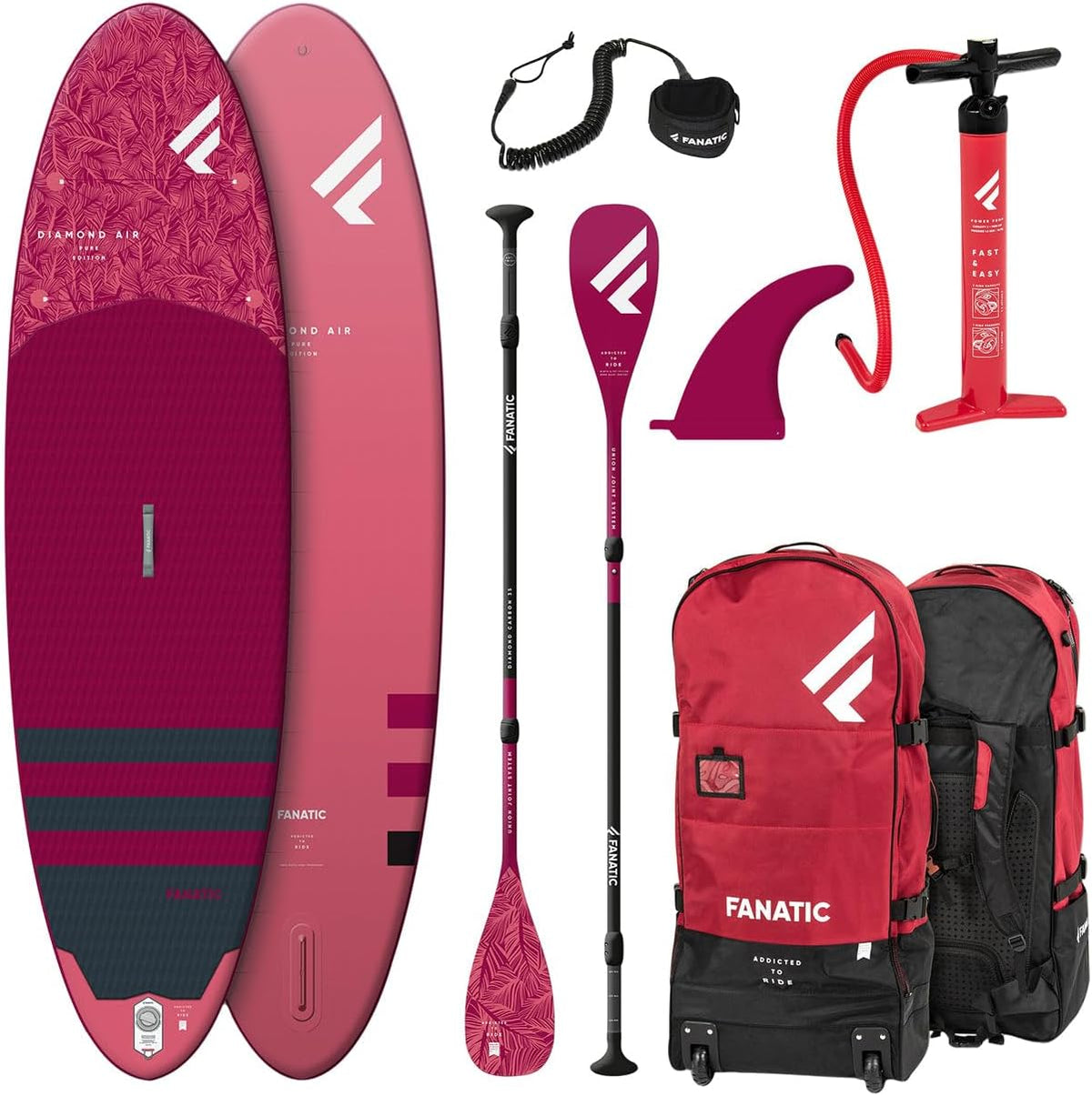 Fanatic Diamant Air 10' 4" Gonflable Sup Stand Up Paddle Boarding Paquet - Conseil, Sac, Pump et Paddle - Léger