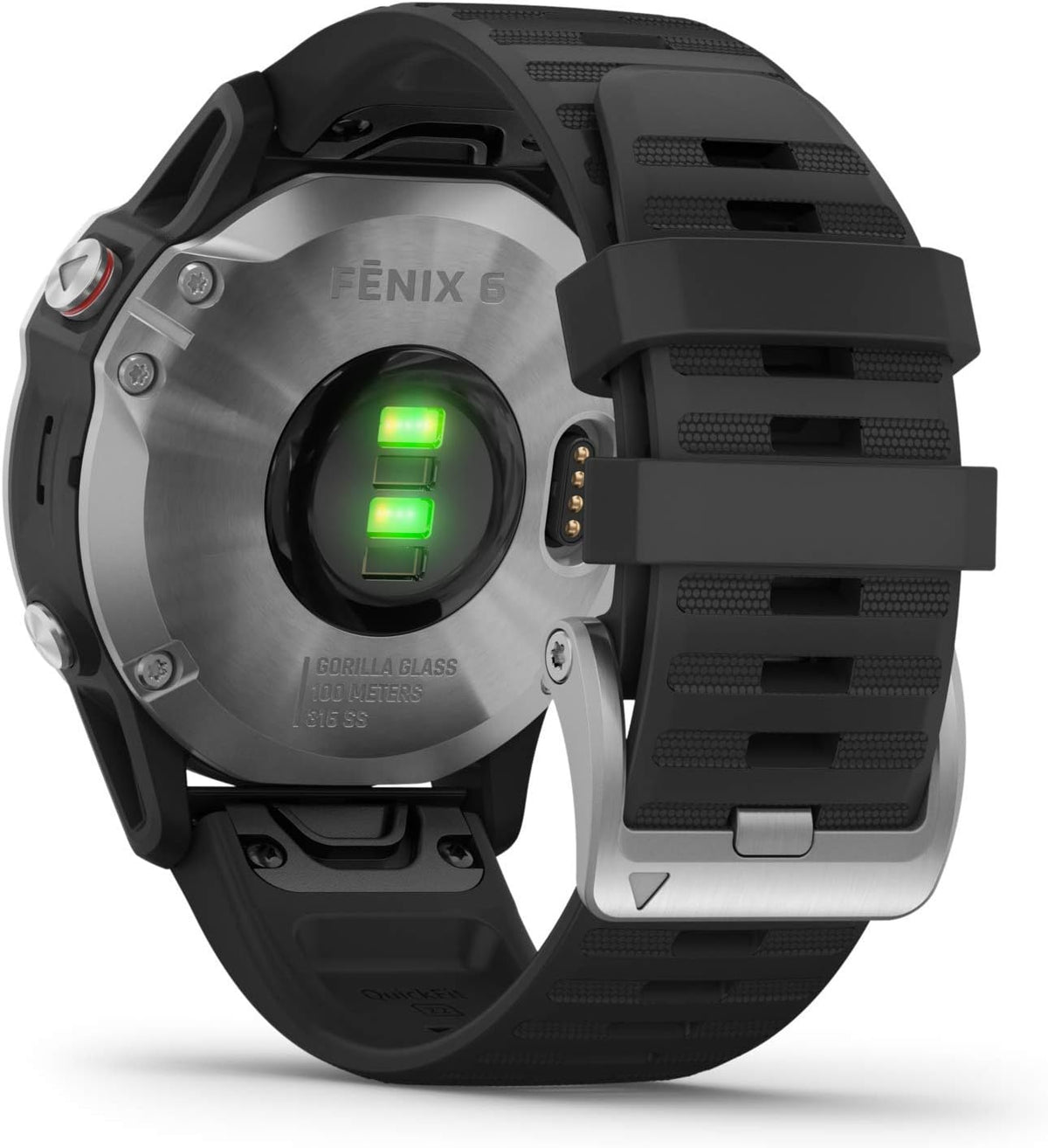 Fenix 6 Silver w/Black Band GPS Watch WW (Reconditionné)