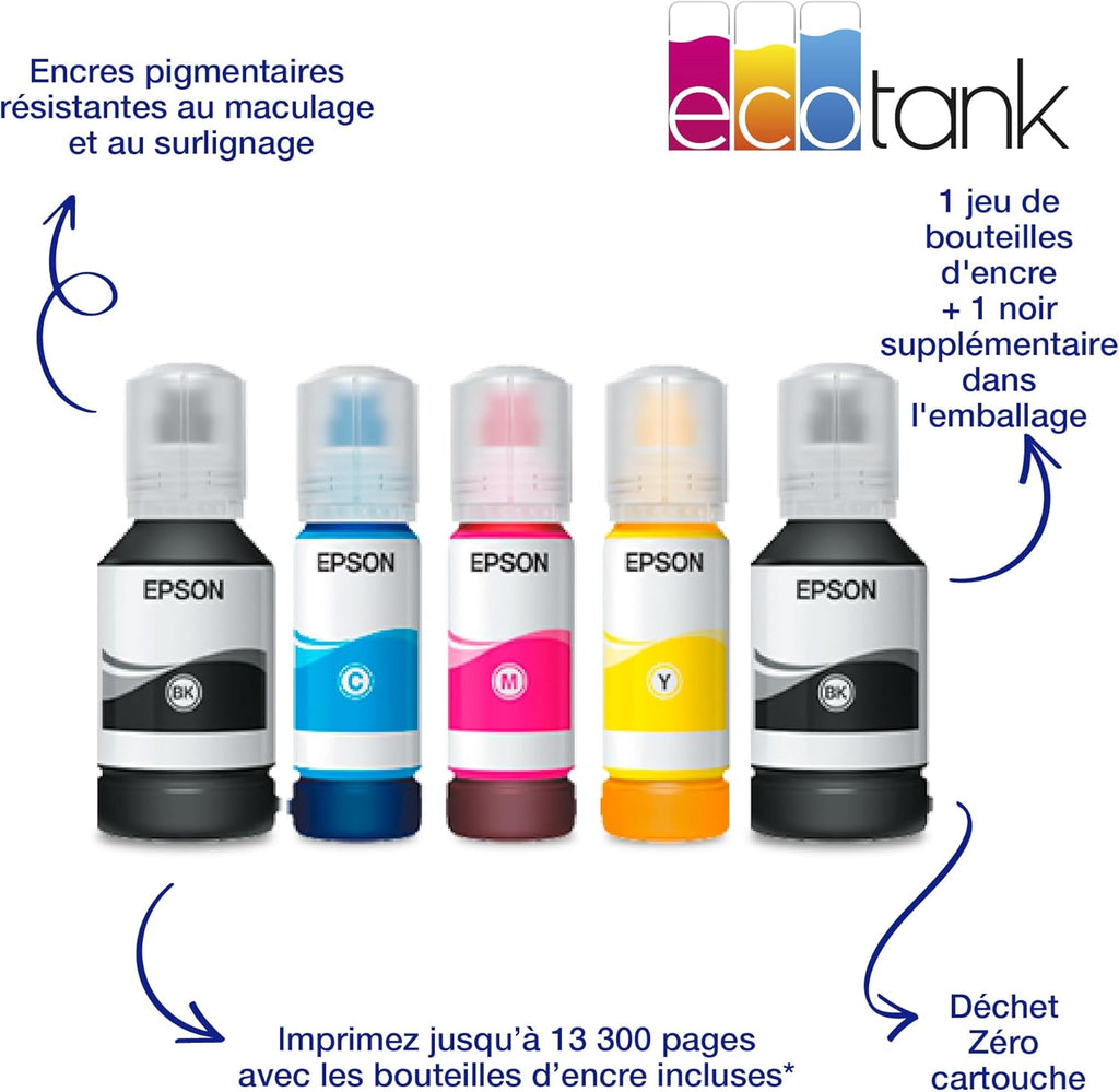 Imprimante multifonction A4 EcoTank ET-5150 avec réservoir d’encre et Wi-Fi