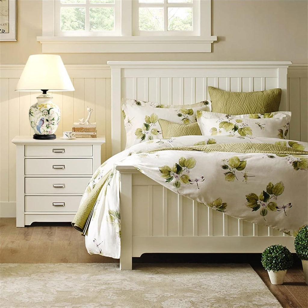 GLigeT Parfait Lampe de table en céramique à motif fleurs et d'oiseaux, lampe décoration d'intérieur, chevet pratique for chambre coucher Décor