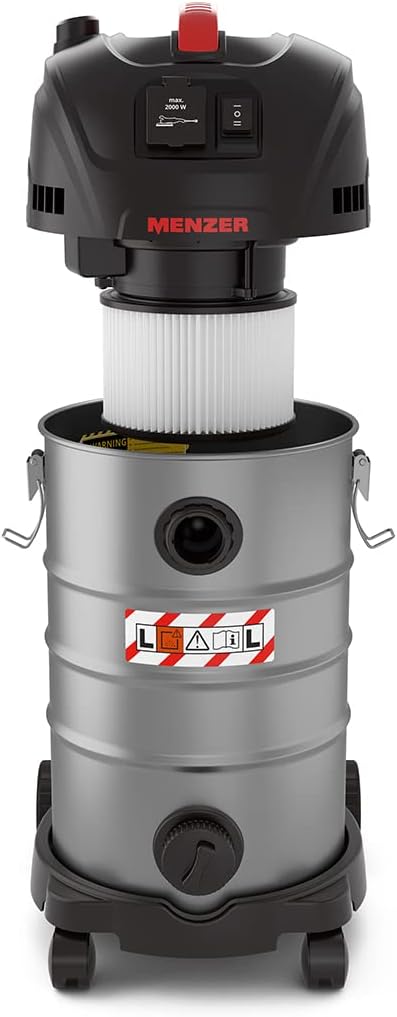 MENZER Aspirateur de Sécurité (Aspirateur Eau et Poussière) VCL 330 Antistatic, Équipement Antistatique Complet, Classe de Poussière L, 30 litres