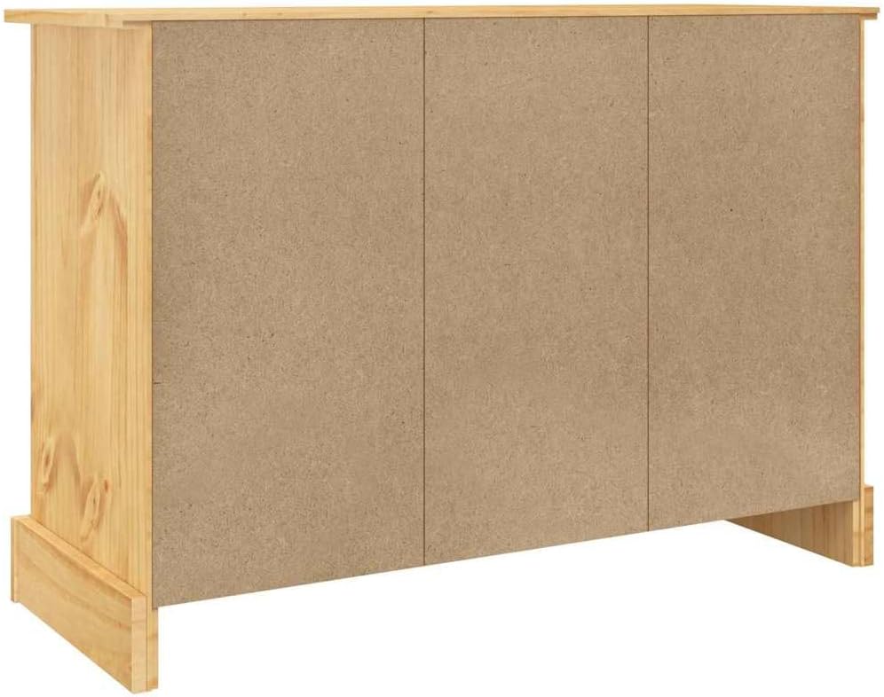 vidaXL Buffet « Corona » Marron 112 x 44 x 78 cm Bois Massif Pin Mexicain