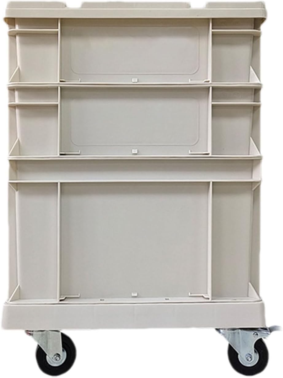Generico Boîte De Rangement Avec Roues,Conteneurs Empilables De Grande Capacité | Paniers Organisateurs avec Couvercles et Roues,pour Maison Bureau Extérieur Camping Garage Grenier Emballage