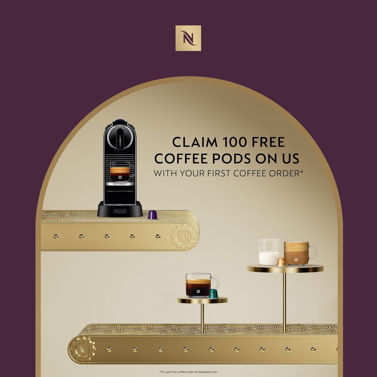 Nespresso De'Longhi Machine à café Gran Lattissima EN640.W avec système de lait automatique, pression 19 bar, 1400 W, Blanc