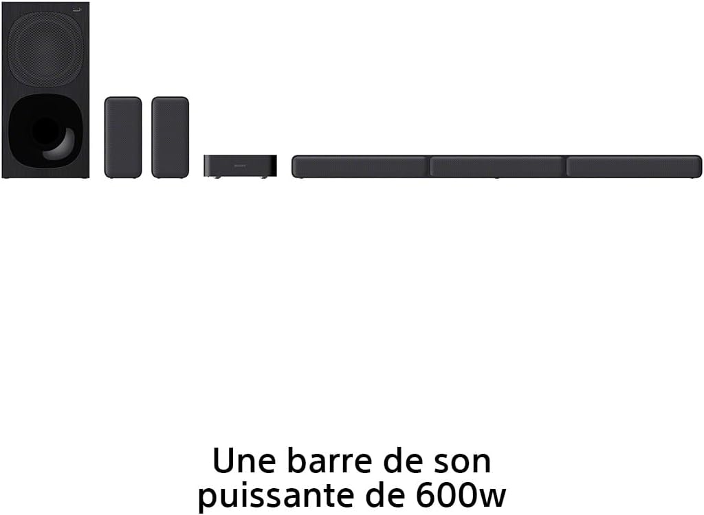 HT-S40R - Barre de Son 5.1ch Home Cinéma avec Enceintes Satellites sans Fil, Noir