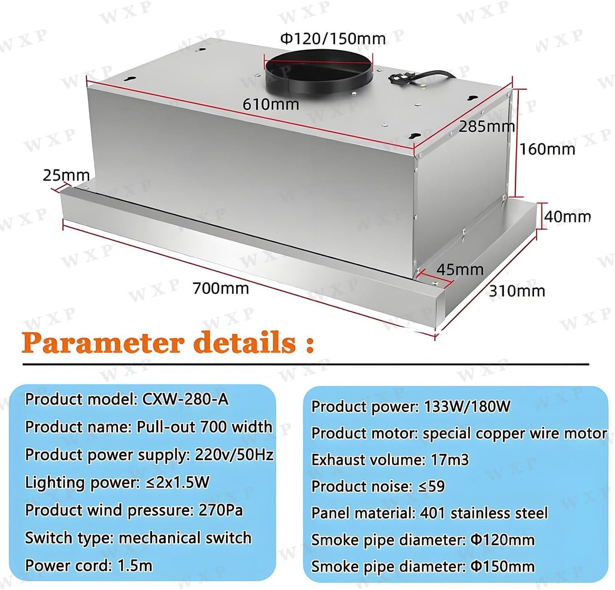 Hottes Cuisine,Haute Aspirante Cuisine,Hotte Aspirante Encastrable, Hotte Tiroir Téléscopique,Hotte Extractive En Acier Inoxydable,Pour Cuisines Domestiques,Barbecues Intérieur Marmites Chaudes 60cm