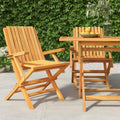 WHOPBXGAD Chaises de Pliantes Lot de 2 61x67x90cm Bois Massif Teck, Fauteuil de Exterieur Table Haute Exterieur Table et de Tables de