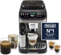 De’Longhi Magnifica Evo Next - Perfetto Machine à Café Automatique avec LatteCrema Mousseur à Lait Automatique, 13 Boissons en une Seule Touche, Écran Tactile Couleurs, Titane et Noir (ECAM312.80.TB)