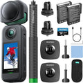 AKASO 360 Aventure Neige Combo - Action Camera Sport à 360° avec Carte Mémoire 128 Go, 5.7K 72MP Photo 360 Vidéo, Stabilisation SuperSmooth, Perche à Selfie Invisible, Horizon 360° Lock, Suivi par IA
