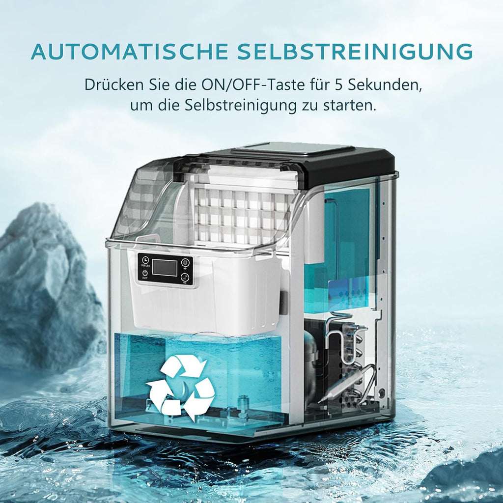 EUHOMY Machine à glaçons en acier inoxydable