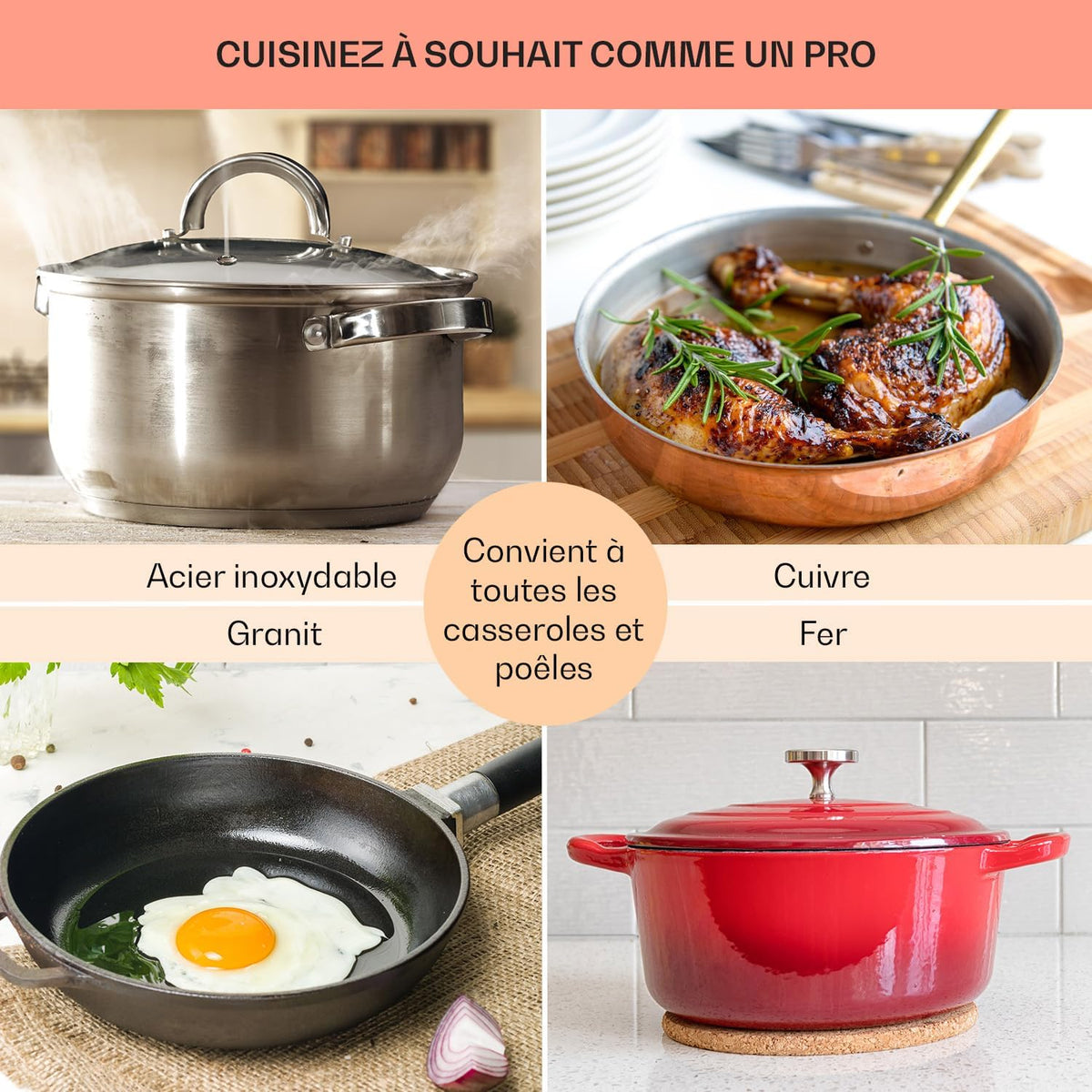 Klarstein Plaque de Cuisson Mixte Gaz et Vitrocéramique 5 Feux, Table de Cuisson Vitro de 9.2 kW en Acier Inoxydable