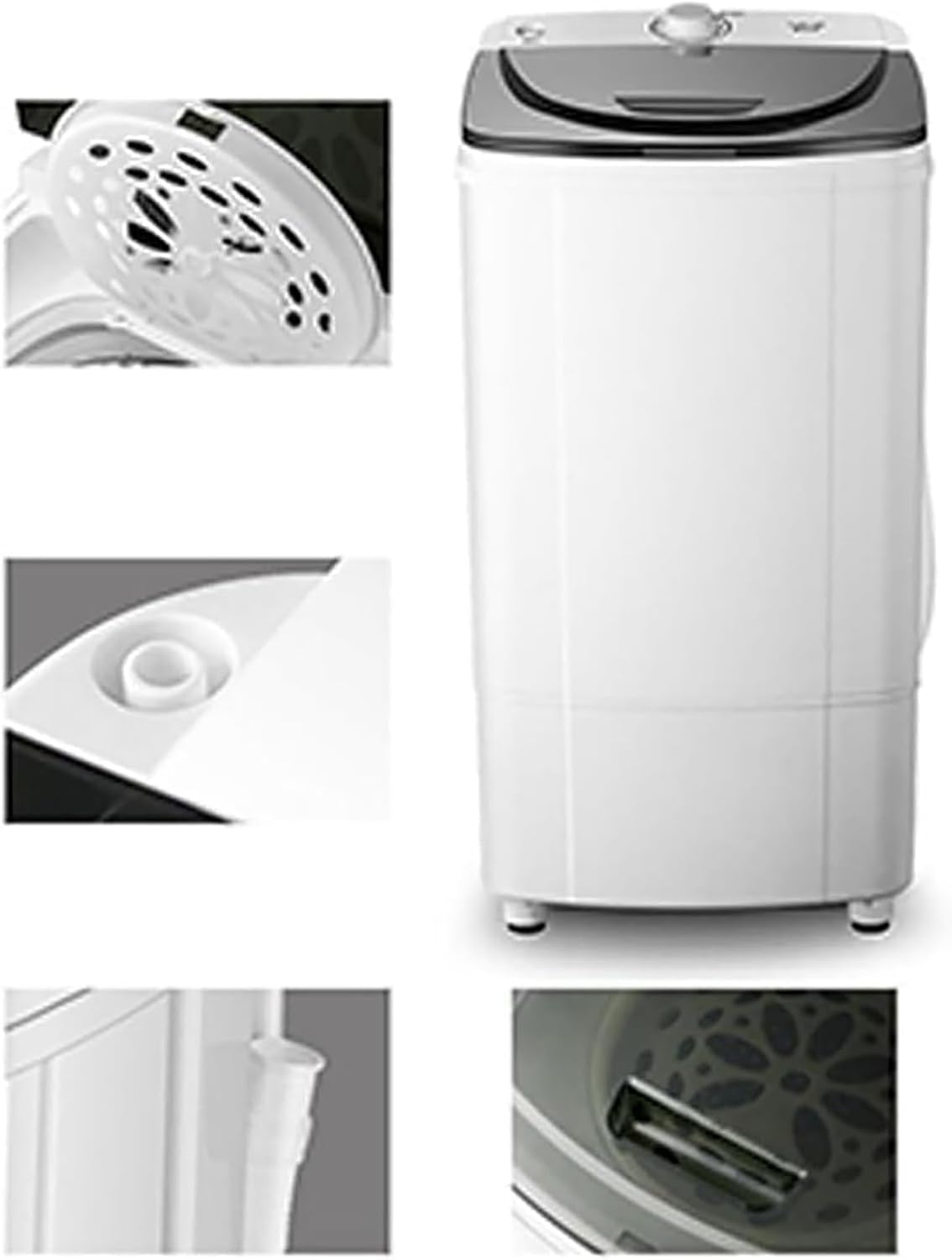 Essoreuse 10 Kg, Essoreuse À Économie D'énergie, Essoreuses Portable Haute Vitesse, Lumière Bleue À 360°, 2800 Tr/min