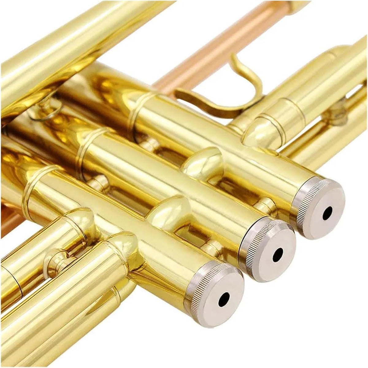 trompettes Trompette de musique professionnelle Bb B tube en cuivre plat instrument à vent avec embout et boîte de sangle (Color : 2)