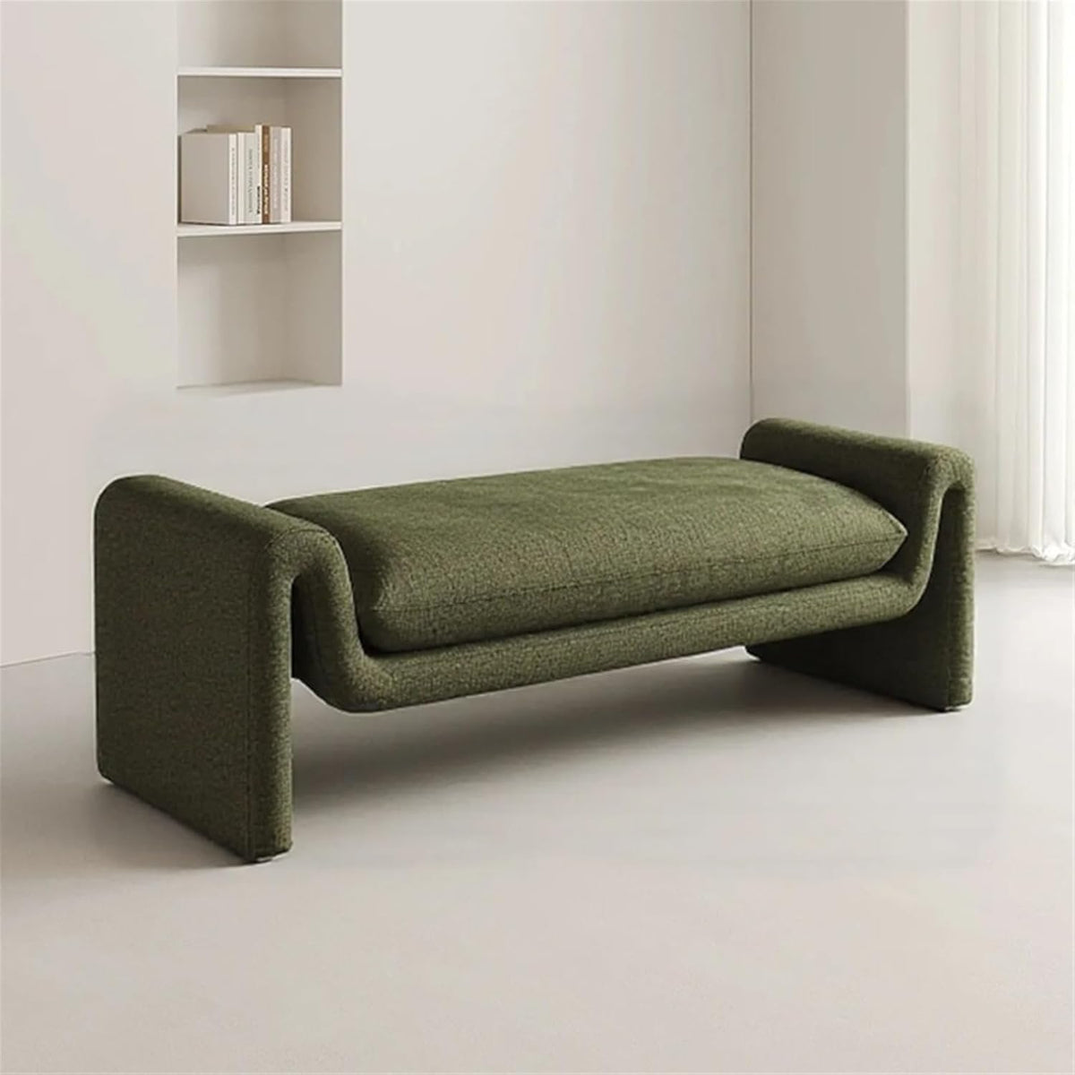 Cenz-888 Banc de Chambre pour Bout de lit Banc de Chevet Style rétro, Dressing, Rangement for vêtements et Chaussures, canapé, lit, Banc Marron Moyen