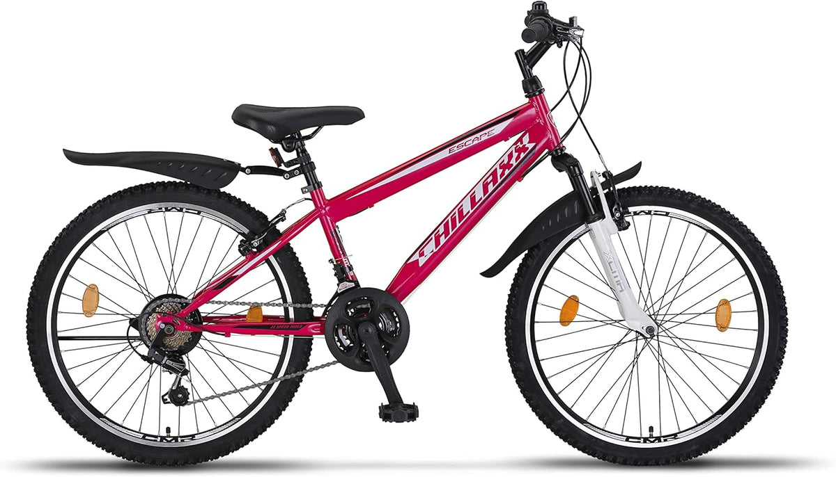 Chillaxx Bike Escape Premium VTT de 24 et 26 pouces pour filles, garçons, hommes et femmes, 21 vitesses