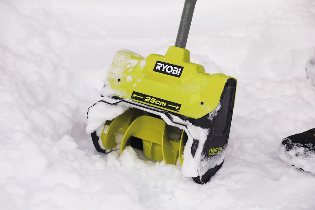 Fraise à Neige Sans Fil 18V ONE+ RY18ST25A-0 – Largeur de Déblaiement 25cm, Poignée Repliable, Compacte et Légère – Neige Fraîche, Allées, Terrasse – Batterie Non Incluse