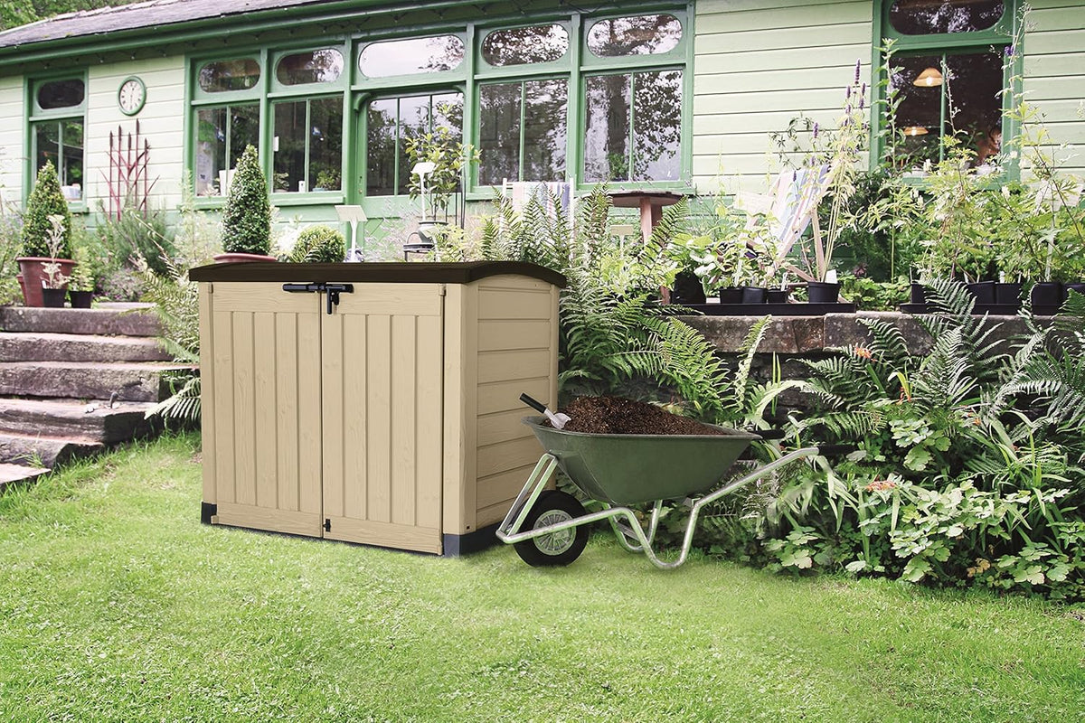 Keter M291820 Store It Arc 120 Boîte de rangement d'extérieur en résine