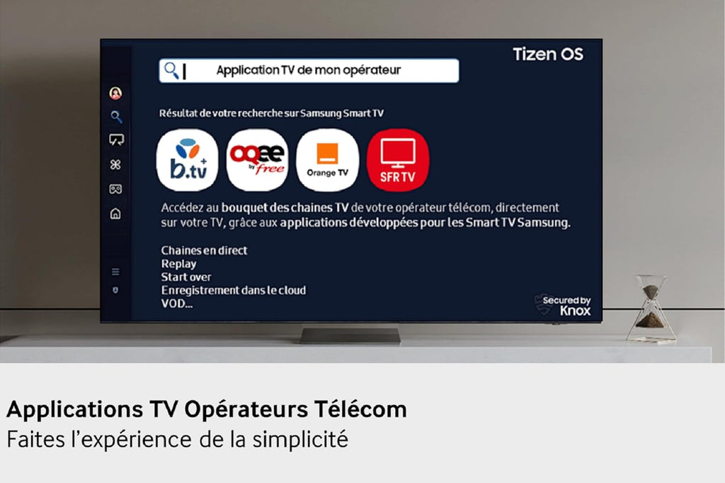 TV AI 65 Pouces QLED 65Q7F3 4K Smart TV, Quantum Dots, Q4 AI Processor, WiFi, Airplay, HDR, Q-Symphony, OTS Lite, Knox Security, Gaming Hub, Bixby, Application opérateurs intégrées
