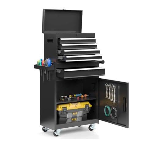 Coffret à outils Armoires à outils roulantes, boîtes supérieures amovibles et chariot roulettes verrouillables