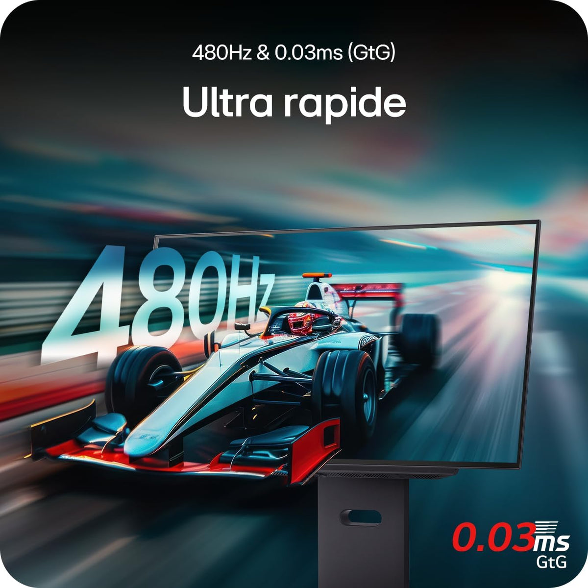 LG UltraGear™ 27GX790A-B Ecran PC Gaming OLED 27" - dalle OLED résolution QHD (2560x1440), 0.03 ms GtG 480Hz, DisplayHDR™ TrueBlack 400, DCI-P3 98.5% (CIE1976), AMD FreeSync Premium Pro, NVIDIA G-Sync