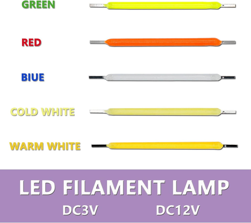 Lot de 240 ampoules Edison - Kit de réparation de puces LED avec diodes rouge, bleu, blanc chaud et blanc froid pour lampes à incandescence