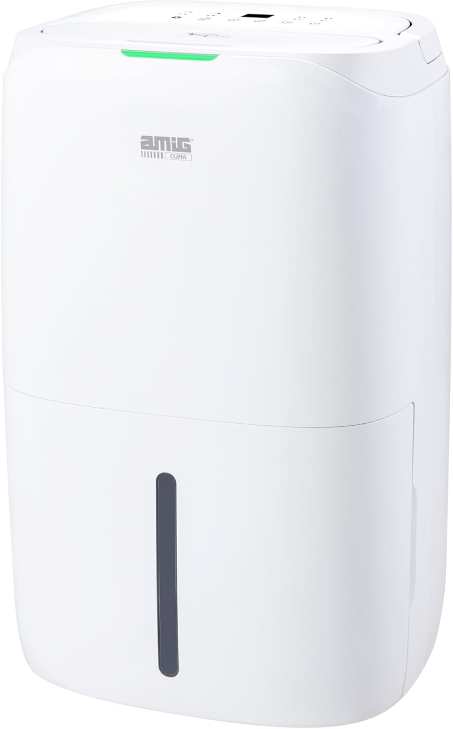 Amig - Déshumidificateur MIST | Capacité 20L/Jour | Régulation de l'humidité et minuterie | Réservoir d'eau amovible 6,5L | 36x28x56 cm | 260W | Couverture 165m³/h | Silencieux 45 dB | Séchage linge