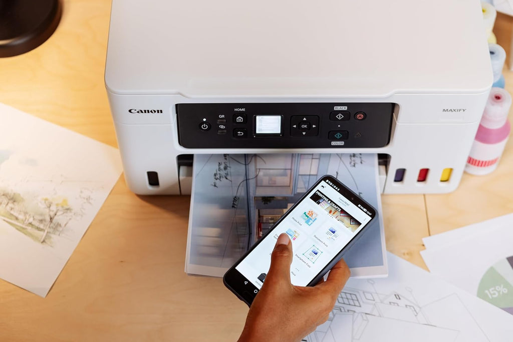 Canon MAXIFY GX3050 imprimante 3-en-1 bureautique - Jet d'encre à réservoir Rechargeable, Blanc