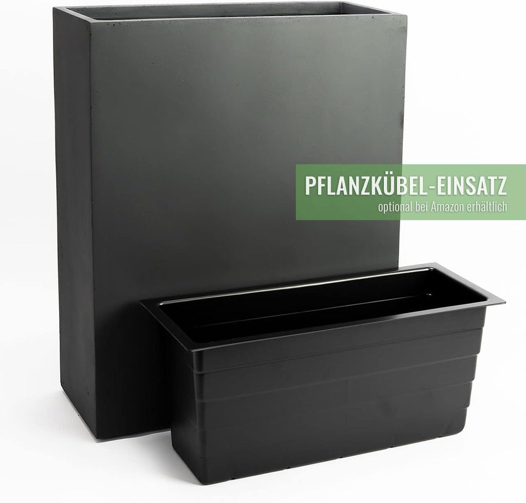Pflanzwerk Pot de Fleur Divider Jardinière Anthracite 92x80x30cm xRésistant au Gelx xProtection UVx xQualité européennex