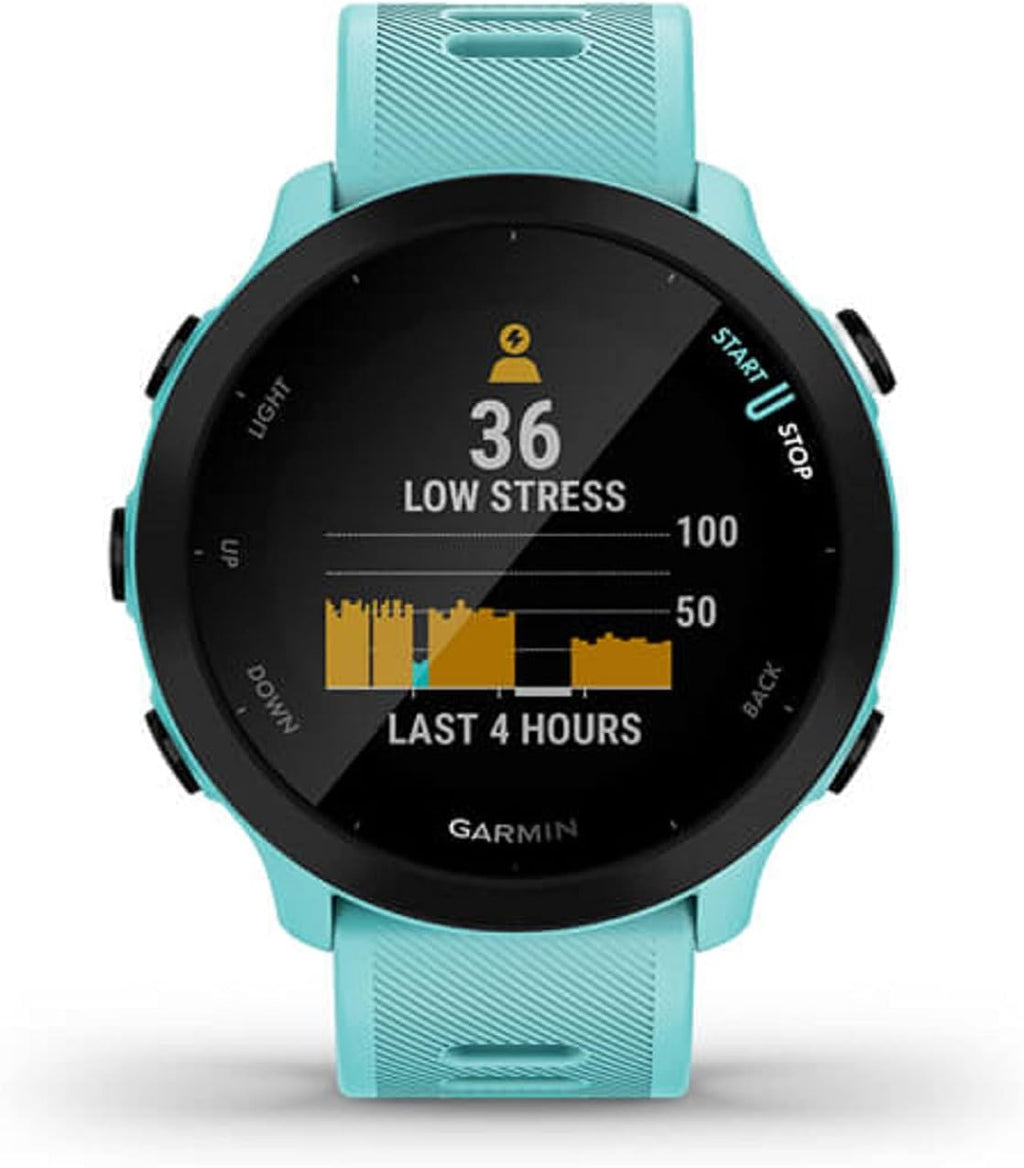 Forerunner 55 Montre de Course GPS avec entraînements Quotidiens suggérés, jusqu'à 2 semaines d'autonomie, Aqua