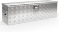 Wiltec Caisse à outils en aluminium – 124 x 37 x 38 cm – 170 litres – Boîte à outils alu ondulé – Vérins à gaz, poignées – Transport Rangement