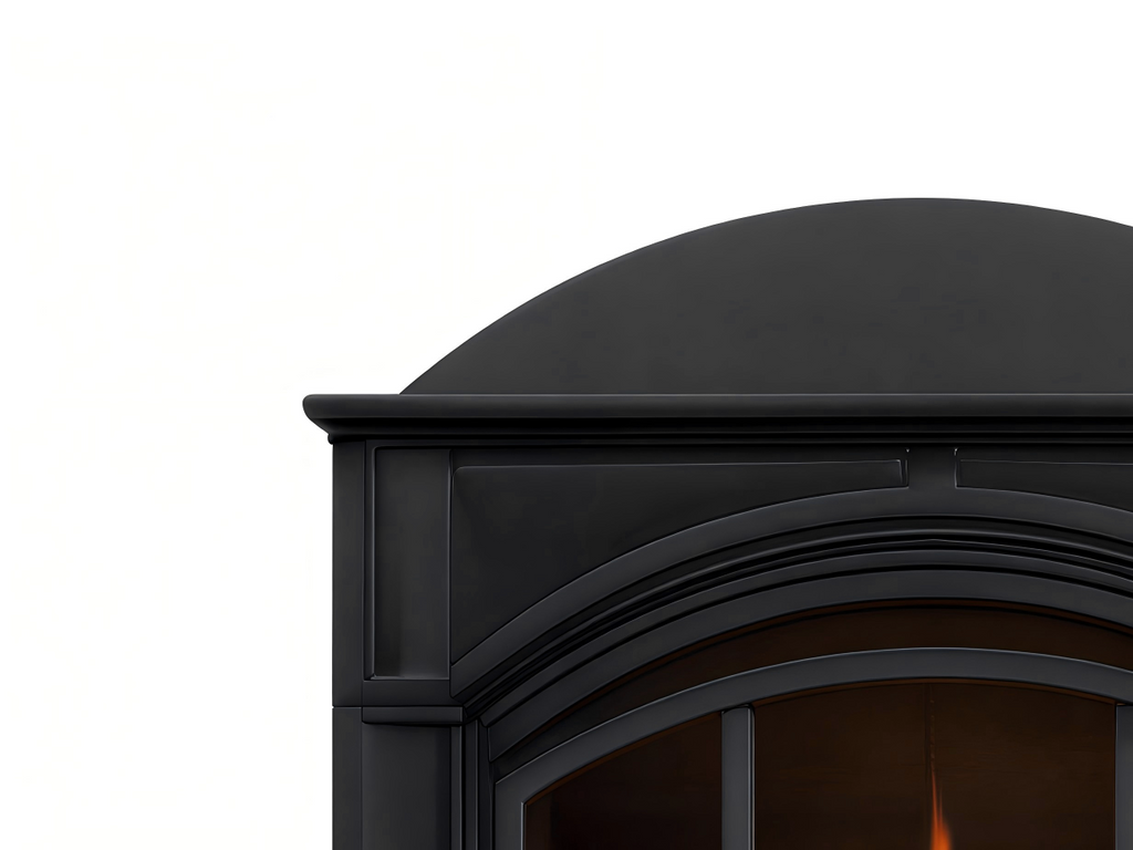 Cheminée à gaz - métal 85x40x95 cm - noir - style classique