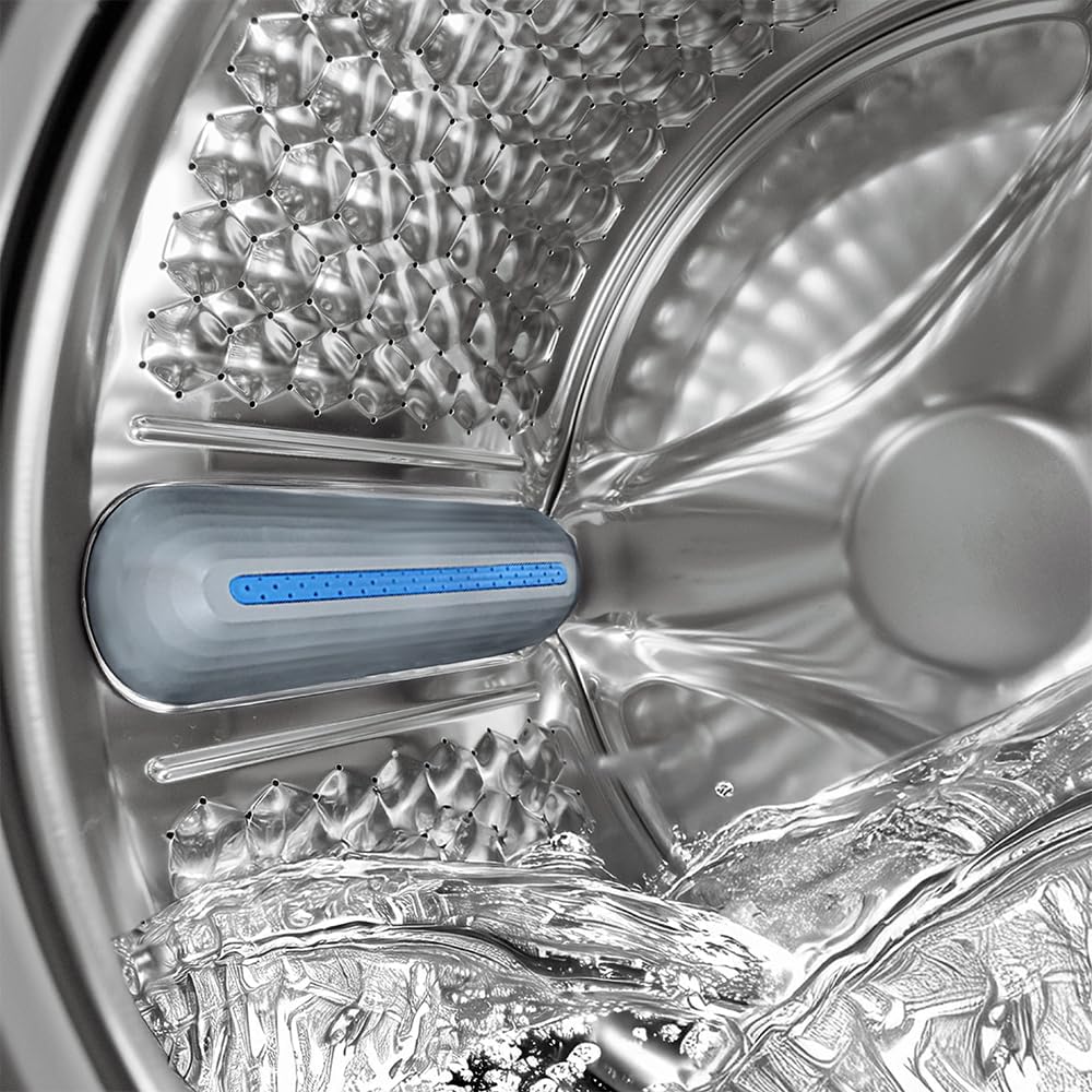 Cecotec Lave-linge 10Kg Frontal Bolero DressCode 10980 Direct Drive Blue A. 1400RPM, Moteur Direct Drive, Basse Consommation, Écran FullColor, Finitions Imitation Cuir, Porte XXL, Lumière UV et Vapeur