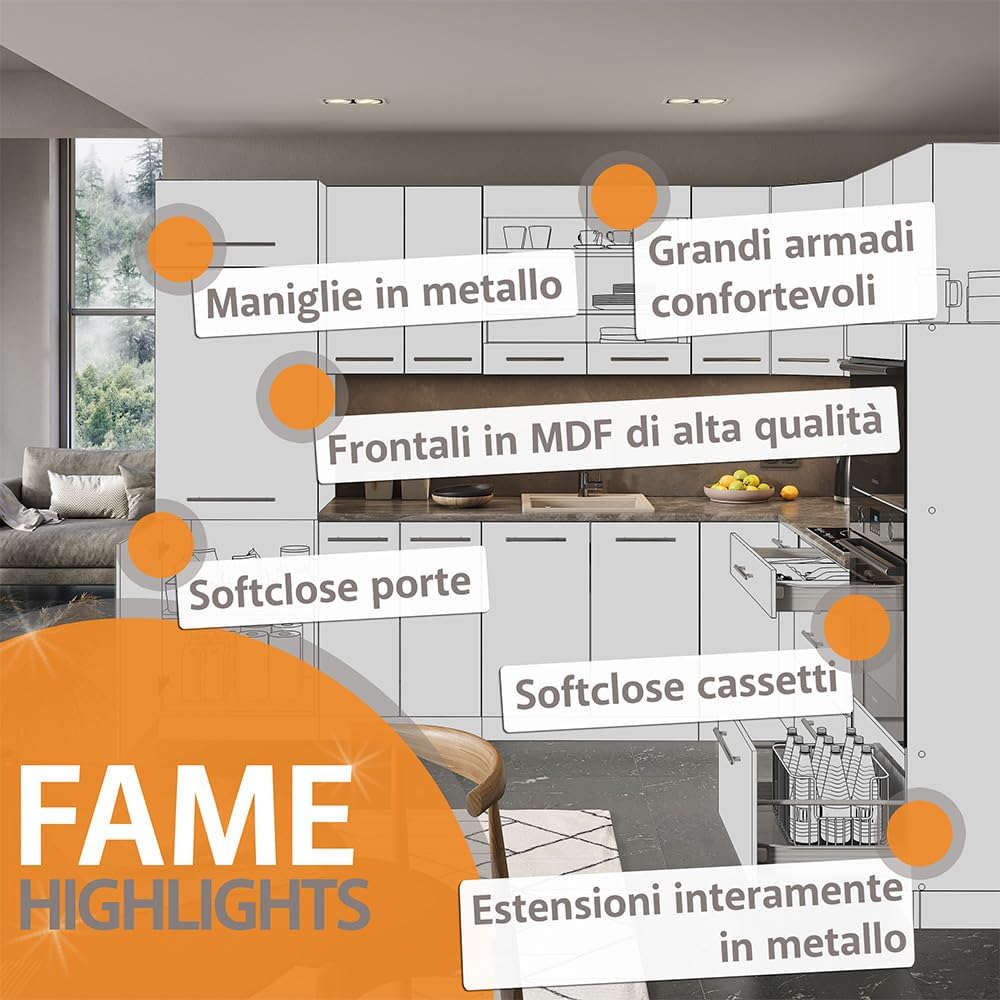 Vicco Meuble Cuisine Fame-Line, Chêne de Force doré/Anthracite, 50 cm sans Plan de Travail