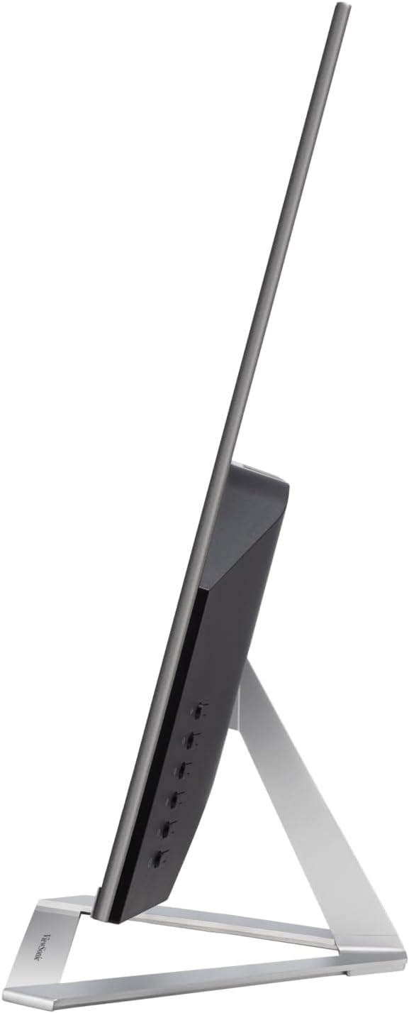 ViewSonic VX3276-MHD-3 Moniteur IPS 32" Full HD, VGA, HDMI, DisplayPort, haut-parleurs, chassis argenté, sans bords sur 3 côtés, pied argenté